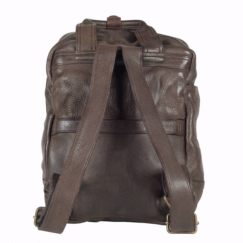 [ENZO] BACKPACK | DISTRESSED & WASHED LEATHER