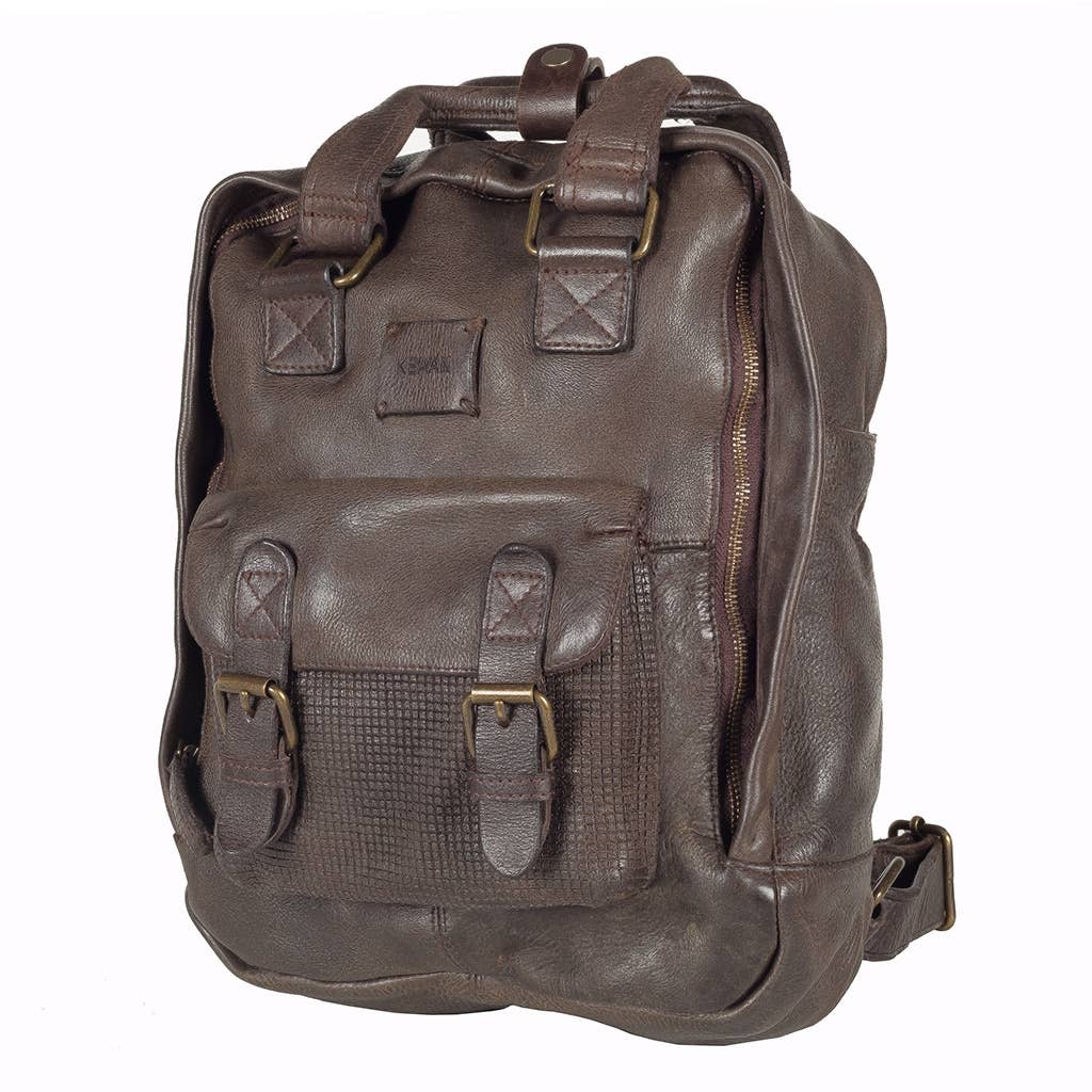 [ENZO] BACKPACK | DISTRESSED & WASHED LEATHER